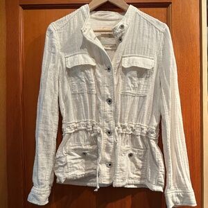 Anthropologie Hei Hei casual white cotton jacket